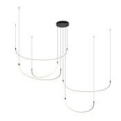 Kuzco Lighting Talis 91" Wide LED Suspension Linear Pendant - 120-277V Black