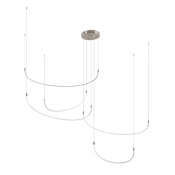 Kuzco Lighting Talis 90" Wide 5 Light LED Multi Light Pendant Brushed Nickel