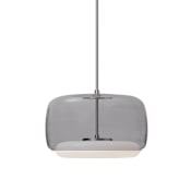 Kuzco Lighting Enkel 15" Wide LED Pendant Brushed Nickel / Smoke