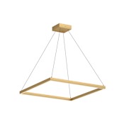 Kuzco Lighting Piazza 32" Wide LED Square Chandelier Brushed Gold