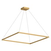Kuzco Lighting Piazza 71" Wide LED Square Chandelier Brushed Gold