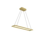 Kuzco Lighting Piazza 30" Wide LED Linear Chandelier Brushed Gold
