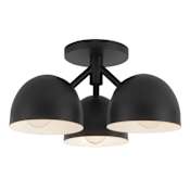 Kuzco Lighting Fosso 3 Light 13" Wide Semi-Flush Ceiling Fixture Black
