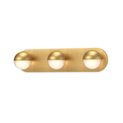 Kuzco Lighting Pluto 3 Light 21" Wide LED 2700k Temperature Vanity Light Brushed Gold