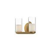 Kuzco Lighting Birch 2 Light 12" Wide LED Vanity Light Brushed Gold / Clear