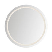 Kuzco Lighting Hillmont 40" Diameter Circular Flat Frameless Wall Mounted Bathroom Mirror with LED Lighting Sandblasted Merc Edge