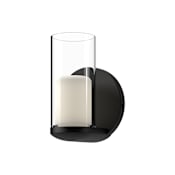 Kuzco Lighting Birch 7" Tall 3000K LED Wall Sconce Black / Clear Glass