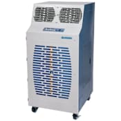 KwiKool 120,000 BTU 230V Commercial Water Cooled Portable Air Conditioner with Built-In Thermostat and Electronic Controls Blue / White
