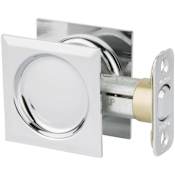 Kwikset Square Passage Hall/Closet Pocket Door Lock Bright Chrome
