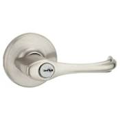 Kwikset Dorian Single Cylinder Keyed Entry Door Leverset Satin Nickel
