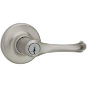 Kwikset Dorian Keyed Entry Door Leverset with SmartKey Satin Nickel