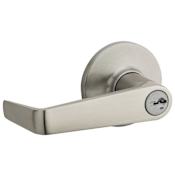 Kwikset Carson Grade 3 Keyed Entry Door Lever Set with SmartKey Satin Nickel