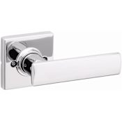 Kwikset Breton Non-Turning One-Sided Dummy Door Lever with Square Rose Bright Chrome