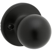 Kwikset Polo Non-Turning One-Sided Dummy Door Knob with Round Rose Matte Black