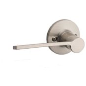 Kwikset Palmina Left Handed Non-Turning One-Sided Dummy Door Lever Satin Nickel
