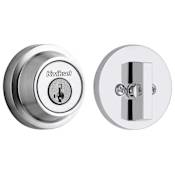 Kwikset Contemporary Single Cylinder Deadbolt with SmartKey Polished Chrome