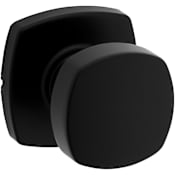 Kwikset Arroyo Passage Door Knob Set with Square Rose Matte Black
