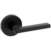 Kwikset Halifax Privacy Door Lever Set with Round Rose Matte Black