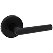 Kwikset Milan Privacy Door Lever Set with Round Rose Matte Black