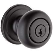 Kwikset Hancock Keyed Entry Single Cylinder Knob Set with SmartKey Matte Black