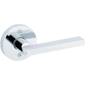 Kwikset Halifax Non-Turning One-Sided Dummy Door Lever with Round Rose Bright Chrome
