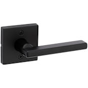 Kwikset Halifax Non-Turning One-Sided Dummy Door Lever with Square Rose Matte Black