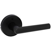 Kwikset Milan Non-Turning One-Sided Dummy Door Lever with Round Rose Matte Black