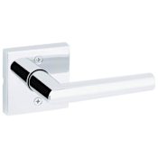 Kwikset Milan Non-Turning One-Sided Dummy Door Lever with Square Rose Bright Chrome
