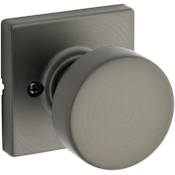 Kwikset Pismo Non-Turning One-Sided Dummy Door Knob with Square Rose Gun Metal