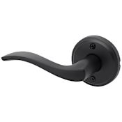 Kwikset Sedona Left Handed Non-Turning One-Sided Dummy Door Lever with Round Rose Matte Black