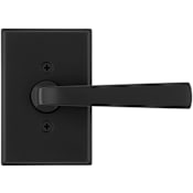Kwikset Trafford Non-Turning One-Sided Dummy Door Lever with Rectangle Rose Matte Black