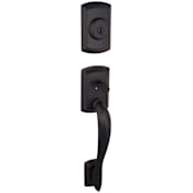 Kwikset Avalon Sectional Single Cylinder Keyed Entry Exterior Pack Handleset with SmartKey Matte Black