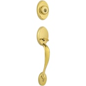 Kwikset Chelsea Sectional Single Cylinder Keyed Entry Exterior Pack Handleset with SmartKey Lifetime Polished Brass