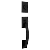 Kwikset Tavaris Sectional Single Cylinder Keyed Entry Exterior Pack Handleset with SmartKey Matte Black