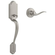 Kwikset Arlington Lower Handleset with Tustin Interior Lever for use with Kwikset Deadbolts - Left Handed Satin Nickel