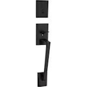 Kwikset Camino Single Cylinder Keyed Entry Handleset with SmartKey, Exterior Only Iron Black