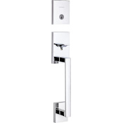 Kwikset San Clemente Single Cylinder Keyed Entry Handleset with SmartKey, Exterior Only Polished Chrome