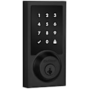 Kwikset Home Connect Contemporary Keyless Entry Electronic Touchscreen Deadbolt with Z-Wave and SmartKey Matte Black