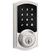 Kwikset Home Connect Traditional Keyless Entry Electronic Touchscreen Deadbolt with Z-Wave and SmartKey Satin Nickel