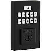 Kwikset SmartCode Deadbolts Touchpad Single Cylinder Keyless Entry Deadbolt with UL Fire Rating and Smartkey Technology Matte Black