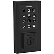 Kwikset SmartCode Deadbolts Touchscreen Single Cylinder Keyless Entry Deadbolt with UL Fire Rating and Smartkey Technology Matte Black
