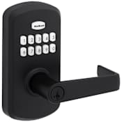 Kwikset SmartCode 955 Electronic Keypad Entry Leverset with Kingston Lever Matte Black