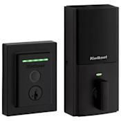 Kwikset Halo Contemporary SmartKey Electronic Fingerprint Keyless Entry WiFi Enabled Deadbolt Matte Black