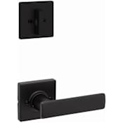 Kwikset Breton Lever Single Cylinder Interior Pack with Square Rose for Handlesets Matte Black