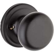 Kwikset Hancock Knob Single Cylinder Interior Pack with Round Rose for Handlesets Matte Black