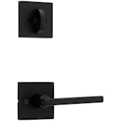 Kwikset Halifax Lever Single Cylinder Interior Pack with Square Rose for Handlesets Matte Black