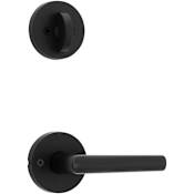 Kwikset Milan Lever Single Cylinder Interior Pack with Round Rose for Handlesets Matte Black