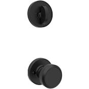 Kwikset Maven Single Cylinder Keyed Entry Handleset Interior Pack with Round Rose for Handlesets Matte Black
