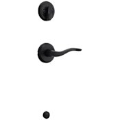 Kwikset Sedona Left Handed Lever Single Cylinder Interior Pack with Round Rose for Handlesets Matte Black