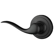 Kwikset Tustin Right Handed Lever Single Cylinder Interior Pack with Round Rose for Handlesets Matte Black